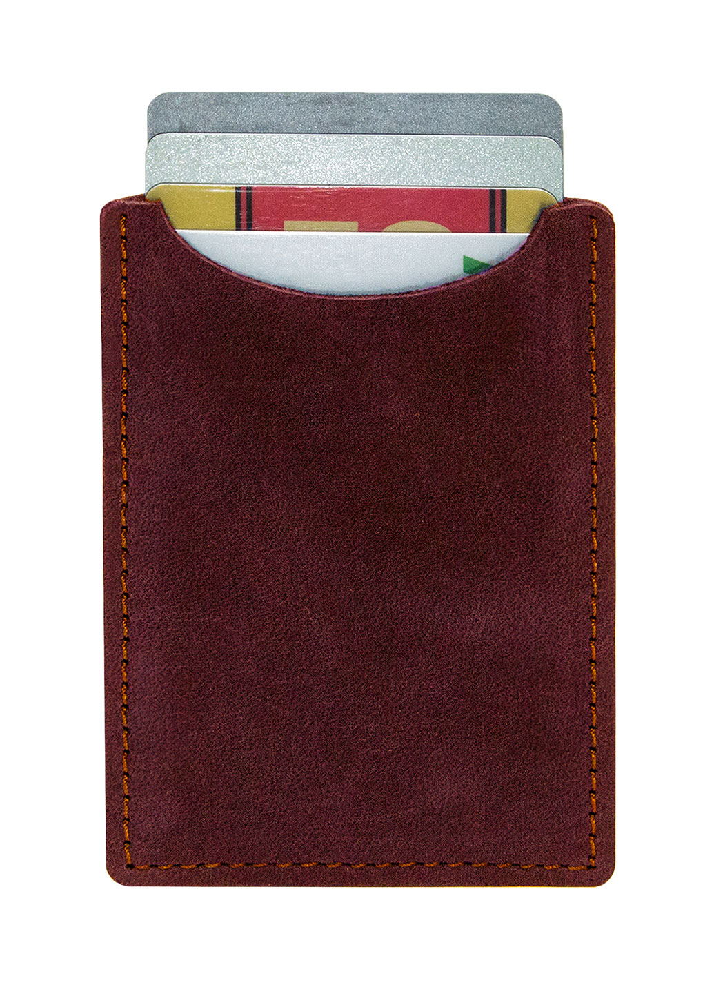 Кожаный картхолдер BermuD бордовый B 25-18Br-01-1